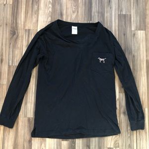 PINK Long Sleeve Campus Tee